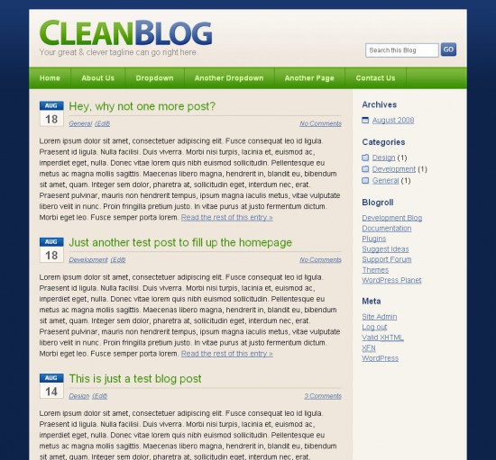 clean-simple-wordpress-theme-green