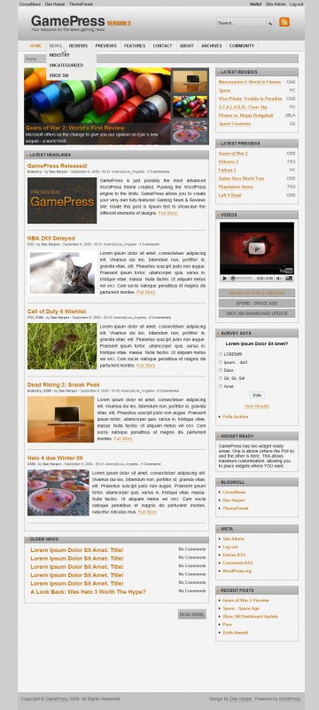 gamepress-wordpress-theme